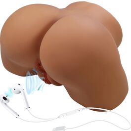 CRAZY BULL - GERIANN TRASERO FEMENINO REALISTA VIBRADOR & SUCCIONADOR CON SONIDO 5.5 KG