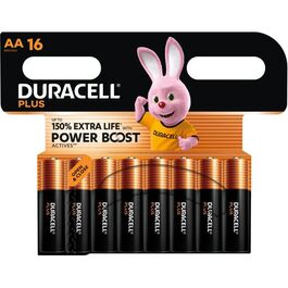 DURACELL - PLUS POWER BOOST PILA ALCALINA AA LR6 BLISTER x 16