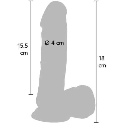 GET REAL - DILDO 18 CM CON TESTICULOS VIBRADOR NATURAL