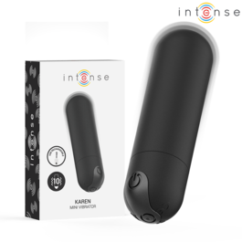 INTENSE - KAREN MINI BALA VIBRADORA 10 MODOS RECARGABLE NEGRO