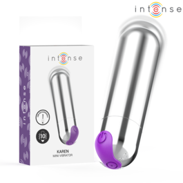 INTENSE - KAREN MINI BALA VIBRADORA 10 MODOS RECARGABLE NEGRO