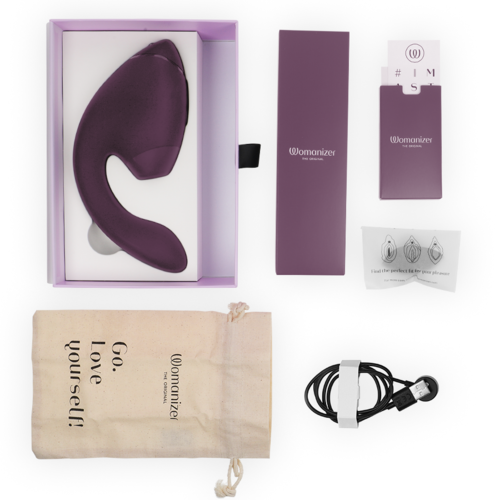 WOMANIZER - DUO NEXT ESTIMULADOR VIBRADOR DUAL CLÍTORIS & PUNTO·G MORADO
