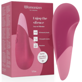 WOMANIZER - VIBE VIBRADOR LAY-ON SILENCIOSO ROSA OSCURO