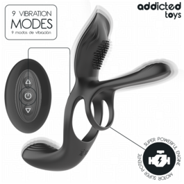 ADDICTED TOYS - DOBLE ANILLO PARA EL PENE CON ESTIMULADOR DE CLÍTORIS