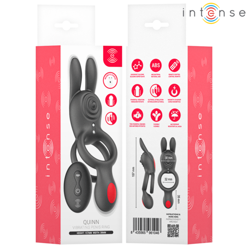 INTENSE - QUINN ANILLO DOBLE CON VIBRACIÓN CON CONTROL REMOTO