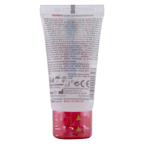 HOT - WARMING GLIDE LIQUID PLEASURE LUBRICANTE BASE AGUA EFECTO CALOR 30 ML