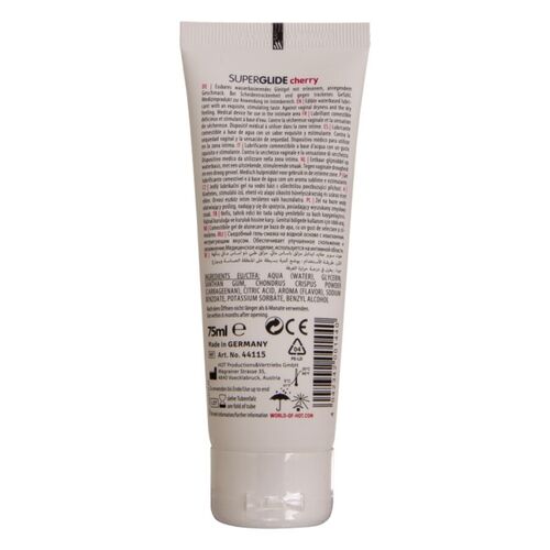 HOT - SUPERGLIDE LUBRICANTE COMESTIBLE BASE AGUA CEREZA 75 ML