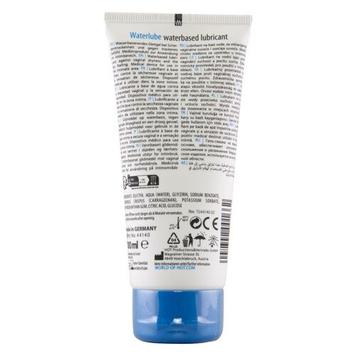 HOT - WATER LUBE LUBRICANTE BASE AGUA AGUA DE MANANTIAL 100 ML