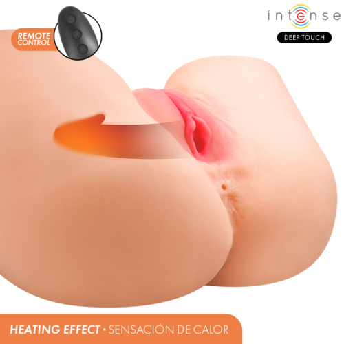 INTENSE DEEP TOUCH - JULIA MASTURBADOR ANO Y VAGINA CON EFECTO SUCCIÓN, CALOR, VIBRACIÓN Y VOZ CON CONTROL REMOTO 9 KG