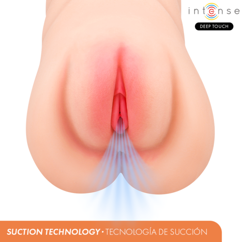 INTENSE DEEP TOUCH - KRISTA MASTURBADOR ANO Y VAGINA CON EFECTO SUCCION, VIBRACION Y VOZ CON CONTROL REMOTO 1.2KG