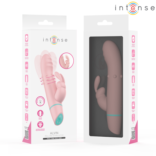 INTENSE - ALVIN ESTIMULADOR RABBIT & VIBRADOR ROLLING + OSCILANTE