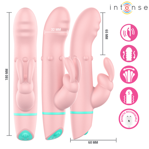 INTENSE - ALVIN ESTIMULADOR RABBIT & VIBRADOR ROLLING + OSCILANTE