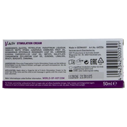 HOT - V-ACTIV CREMA ESTIMULANTE PARA MUJER 50 ML
