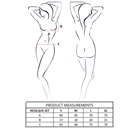 PASSION - RESILQUE SET SUJETADOR + TANGA ROJO L/XL