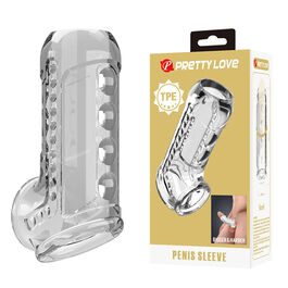 PRETTY LOVE - FUNDA PARA PENE TEXTURIZADA TRANSPARENTE