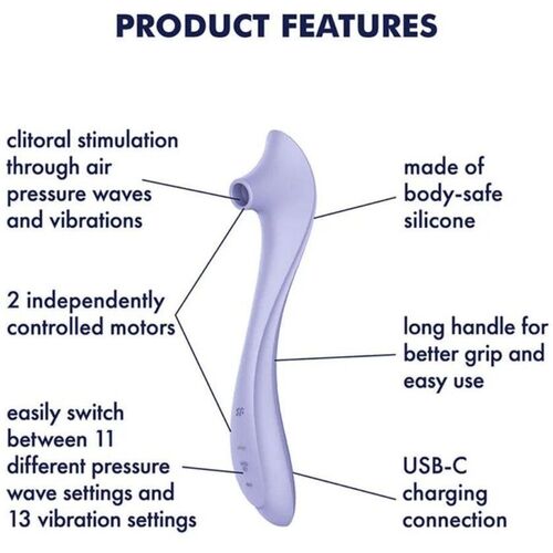 SATISFYER - EASY LOVER VIBRADOR & ESTIMULADOR AIR PULSE