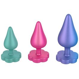 ROMP - LUSTER KIT DE ENTRENAMIENTO ANAL S/M/L CON BASE EN FORMA DE FLOR