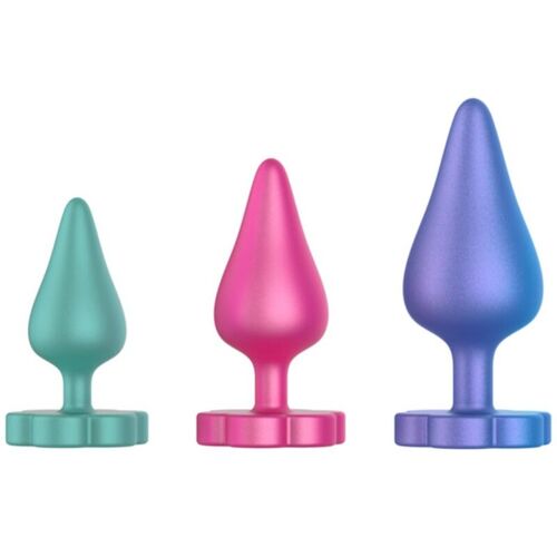 ROMP - LUSTER KIT DE ENTRENAMIENTO ANAL S/M/L CON BASE EN FORMA DE FLOR