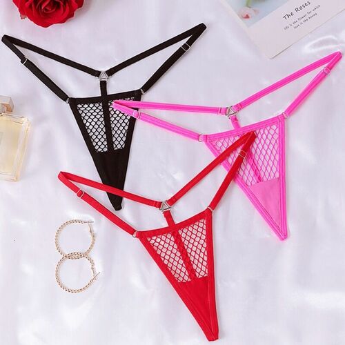 CHILIROSE - CR 4856 MICRO TANGA REJILLA ROJO S/M