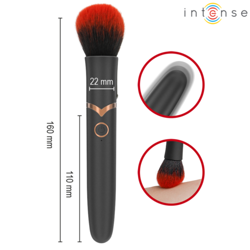 INTENSE - EMILIA VIBRADOR BROCHA CON EFECTO CALOR 16 CM