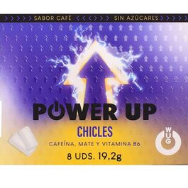 WUG power up - El chicle funcional con cafeína y mate sabor café BLISTER 8 UDS