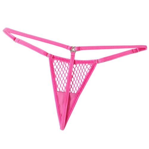 CHILIROSE - CR 4856 MICRO TANGA REJILLA ROSA NEÓN S/M