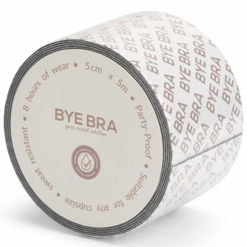 BYE-BRA - BODY TAPE DOUBLE SIDED CINTA DE DOBLE CARA NEGRO TALLA ÚNICA 5 x 500 CM