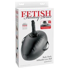 FETISH FANTASY SERIES - HINCHABLE BODY DOCK CON DILDO NEGRA 41.9 CM