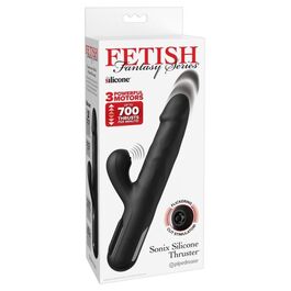 FETISH FANTASY SERIES - VIBRADOR RABBIT SONIX SILICONE THRUSTER NEGRO