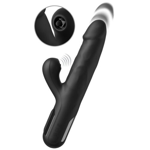 FETISH FANTASY SERIES - VIBRADOR RABBIT SONIX SILICONE THRUSTER NEGRO