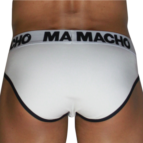 MACHO - MCH006 SLIP CLÁSICO BLANCO + NEGRO S