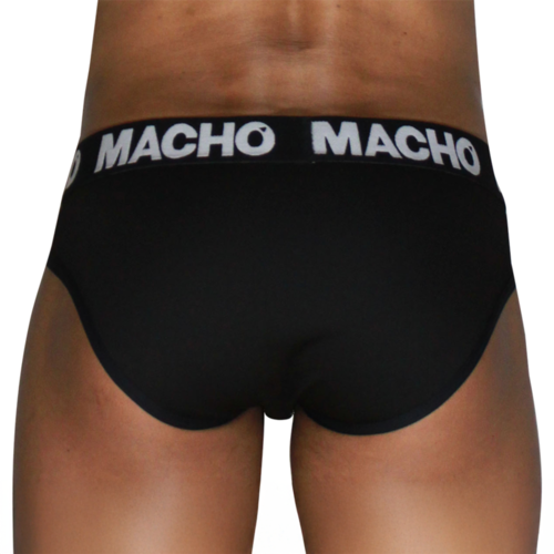 MACHO - MCH007 SLIP CLÁSICO NEGRO + NEGRO S