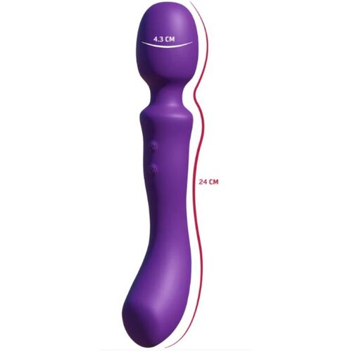 SHE.E.O - WAND MASAJEADORA VIBRADORA DE DOBLE EXTREMO MORADA