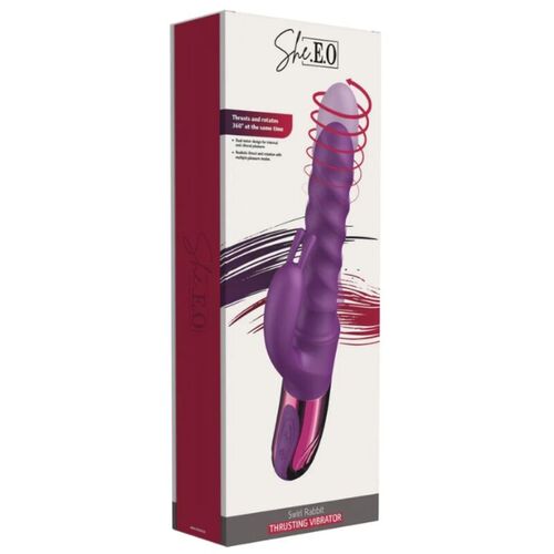 SHE.E.O - VIBRADOR RABBIT SWIRL MORADO