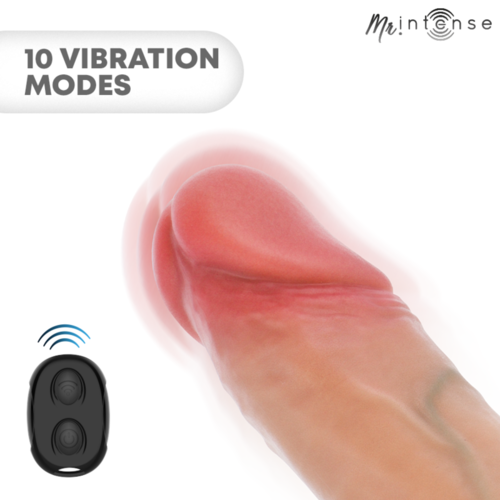 MR INTENSE - ARNOLD M VIBRADOR FUNDA PENE SILICONA CONTROL REMOTO 14.5 CM -Ø- 4 CM