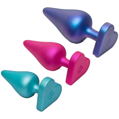ROMP - LUSTER KIT DE ENTRENAMIENTO ANAL S/M/L CON BASE EN FORMA DE CORAZÓN