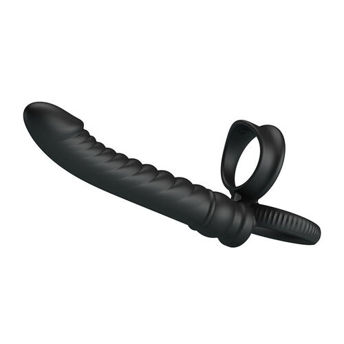PRETTY LOVE - MERRITT VIBRADOR ANAL CON ANILLO Y VIBRACIÓN NEGRO