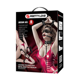 PRETTY LOVE - KIT BDSM 8 PIEZAS NEGRO