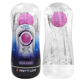 PRETTY LOVE - MASTURBADOR CUP 360º TEXTURIZADO TRANSPARENTE