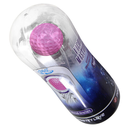PRETTY LOVE - MASTURBADOR CUP 360º TEXTURIZADO TRANSPARENTE
