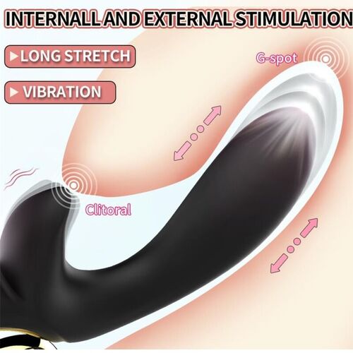 NALONE - LULU VIBRADOR RABBIT CON EMPUJE NEGRO