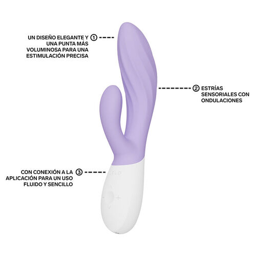 LELO - INA TWIST VIBRADOR RABBIT PUNTO G Y CLÍTORIS LAVANDA