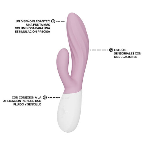 LELO - INA TWIST VIBRADOR RABBIT PUNTO G Y CLÍTORIS ROSA