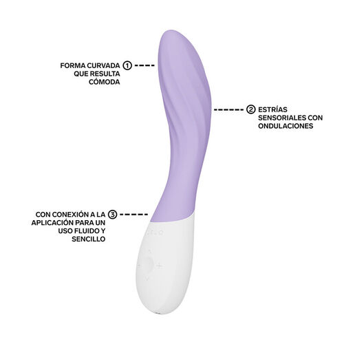 LELO - MONA TWIST VIBRADOR PARA PUNTO G RECARGABLE APP CONTROL LAVANDA LILA