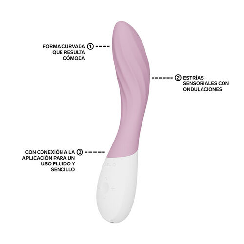 LELO - MONA TWIST VIBRADOR PARA PUNTO G RECARGABLE APP CONTROL LAVANDA ROSA