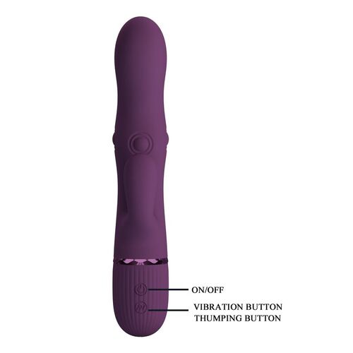 PRETTY LOVE - ZACH VIBRADOR RABBIT RECARGABLE CON EMPUJE 5+5 FUNCIONES