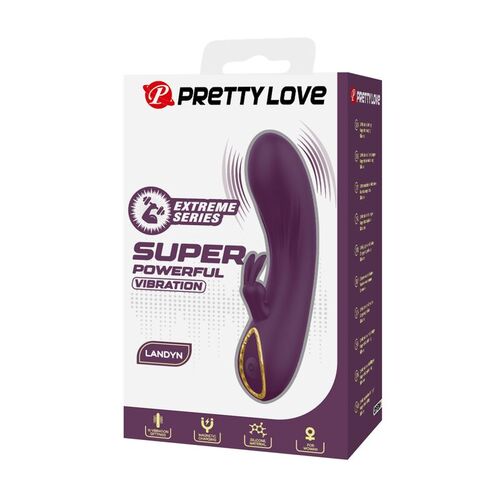 PRETTY LOVE - LANDYN VIBRADOR RABBIT RECARGABLE 10 FUNCIONES MORADO