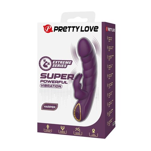 PRETTY LOVE - HARPER VIBRADOR RABBIT RECARGABLE 10 FUNCIONES MORADO