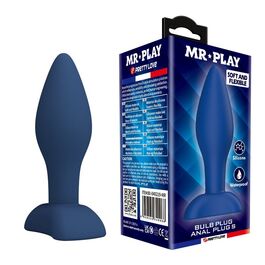 MR PLAY - PLUG ANAL CÓNICO SILICONA AZUL S