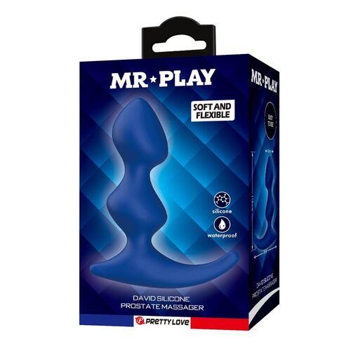 MR PLAY - PLUG ANAL AZUL ERGONÓMICO